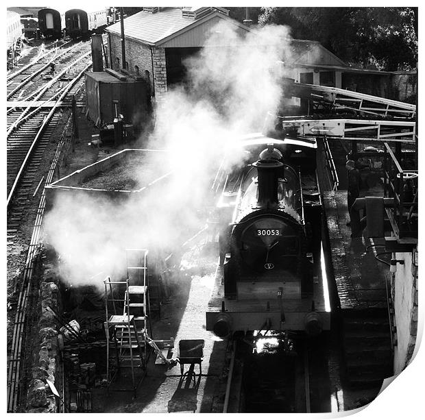 Swanage steam train Print by Tony Bates