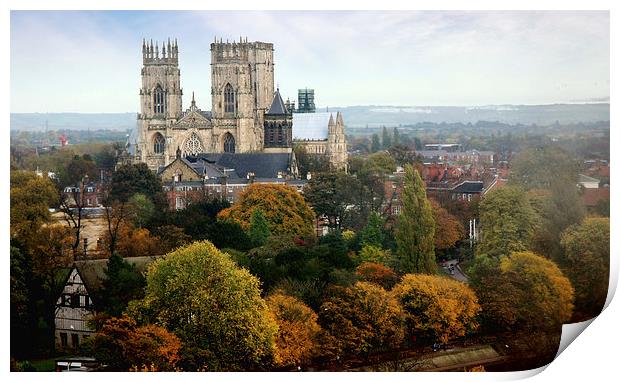 York Minster cathedral Print by Tony Bates