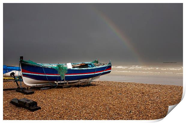 Dungeness fishing boat Print by Tony Bates