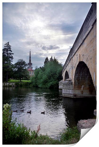  Wallingford Bridge and St Peter's Church Print by Tony Bates