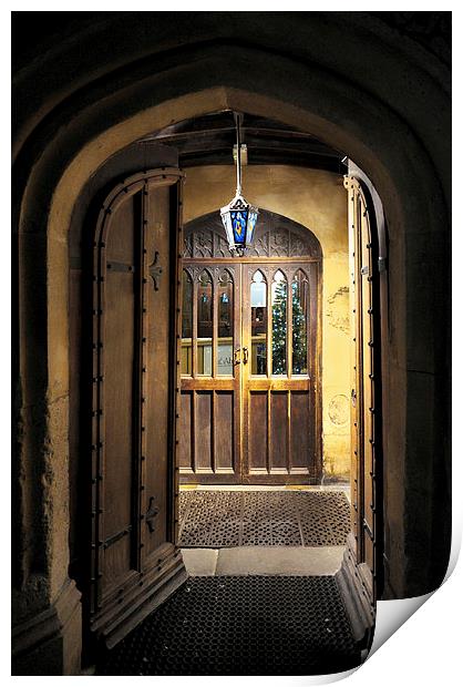  Bath Abbey door Print by Tony Bates