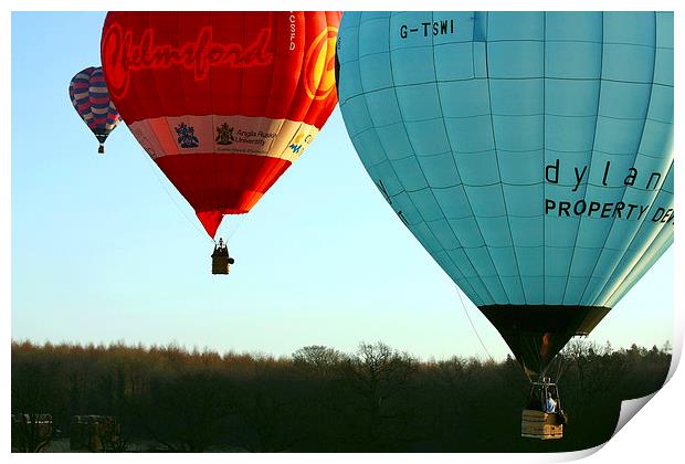  Hot air ballooning Print by Tony Bates