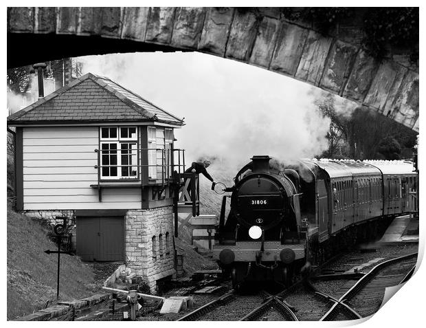 Swanage railway Print by Tony Bates