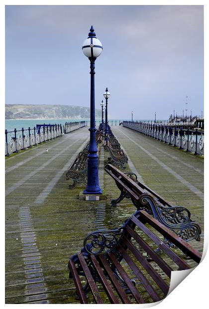 Swanage Pier Dorset Print by Tony Bates