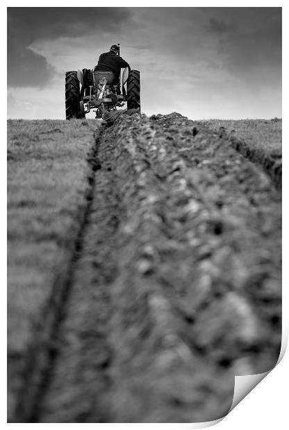 Ploughing match Print by Tony Bates
