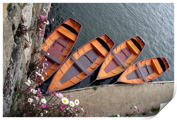 Row Boats Print by Tony Bates
