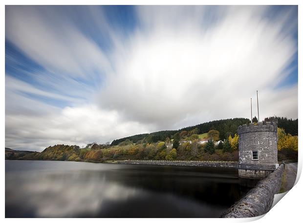 Llwyn-on reservoir Print by Tony Bates