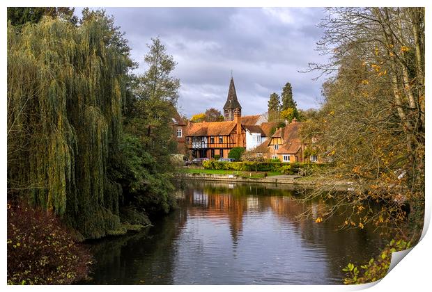 Whitchurch on Thames mill Print by Tony Bates