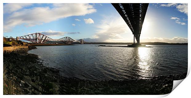 Forth road bridge Print by Tony Bates