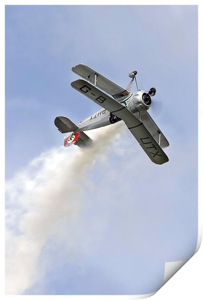 Bucker Jungmeister at Abingdon airshow Print by Tony Bates