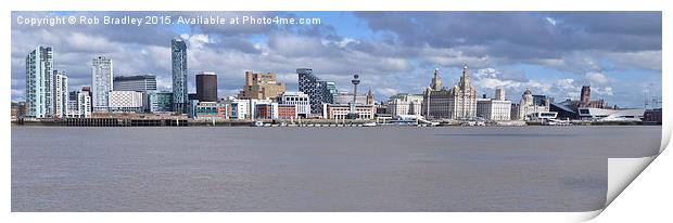  Liverpool Waterfront Skyline Print by Rob Bradley