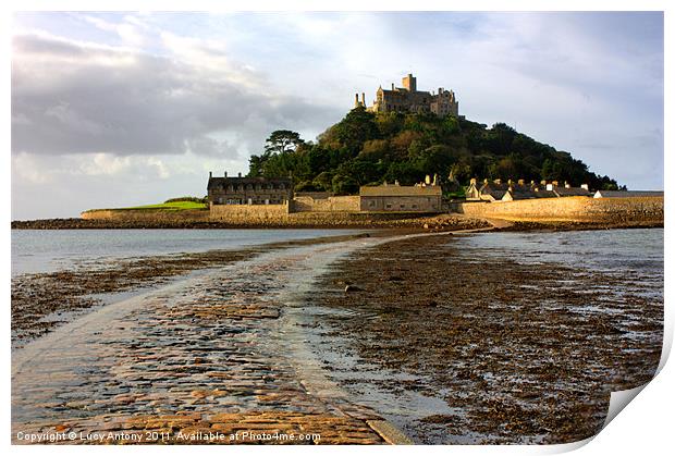 St Michaels Mount 2 Print by Lucy Antony