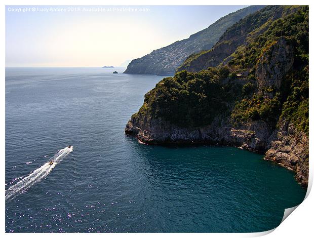 Amalfi Coast, Italy 4 Print by Lucy Antony