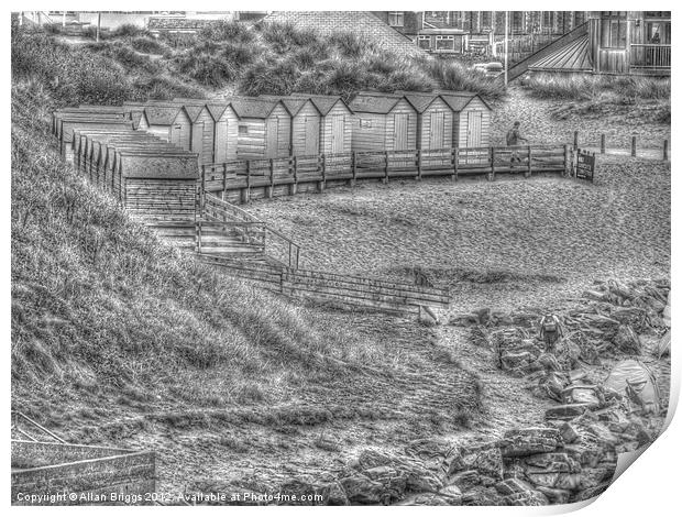 Beach Huts Print by Allan Briggs