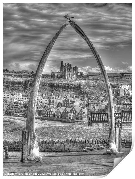 Whitby Whale Bone Arch Print by Allan Briggs