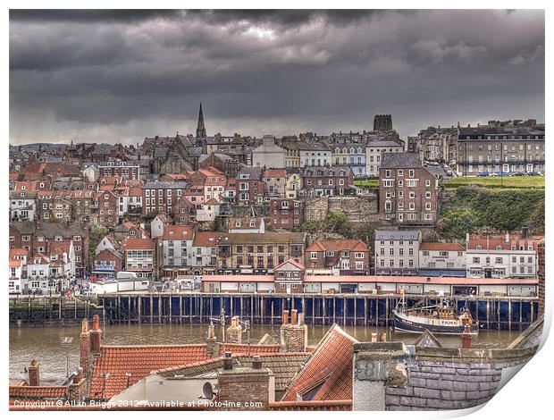 Whitby Quayside Print by Allan Briggs
