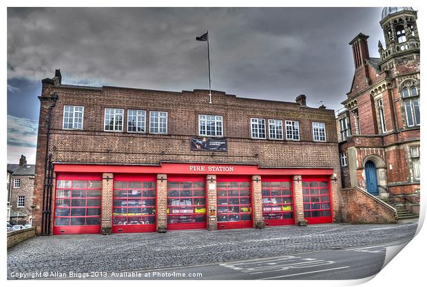 Fire Station York Print by Allan Briggs