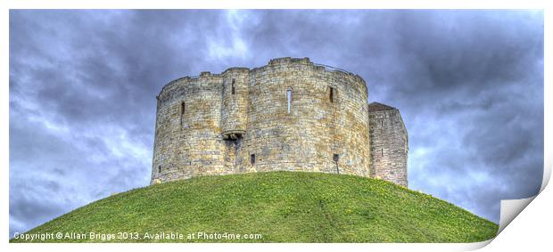 Cliffords Tower York Print by Allan Briggs