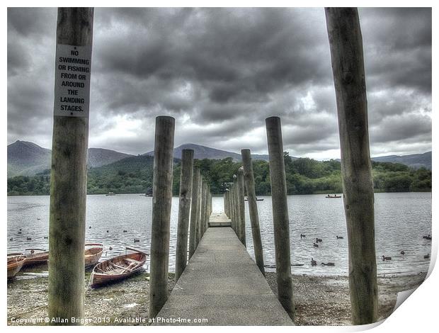 Lake Windermere Jetty Print by Allan Briggs