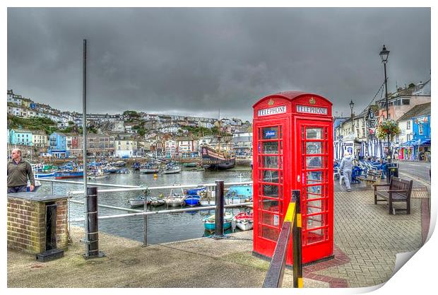 Brixham Print by Allan Briggs