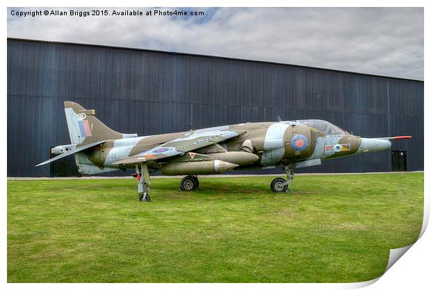  Hawker Harrier G.R.3 XV748 Print by Allan Briggs