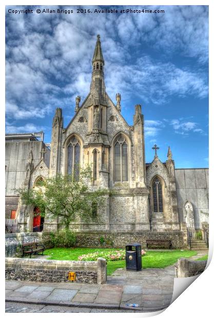 St Thomas R C Church in Canterbury Print by Allan Briggs