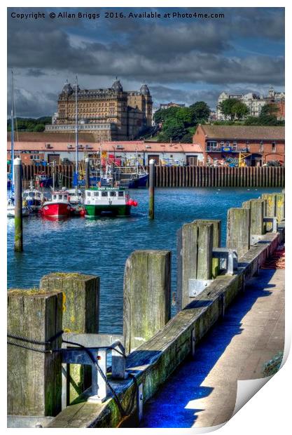 Scarborough Harbour Print by Allan Briggs