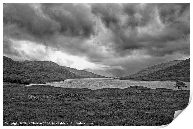 Storm over Loch Arklet Print by Chris Thaxter