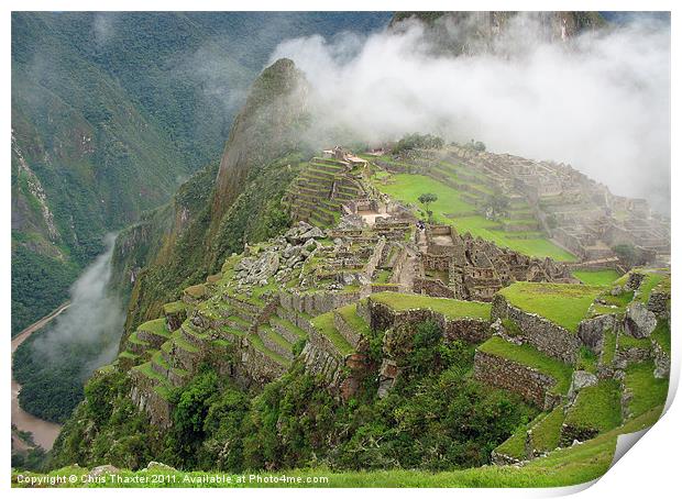 Machu Picchu Print by Chris Thaxter