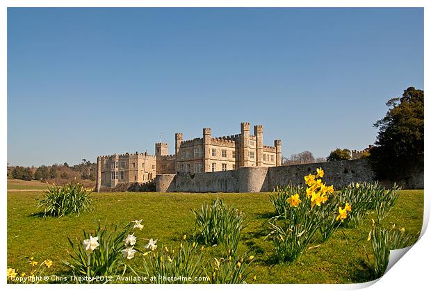 Leeds Castle in Spring 2 Print by Chris Thaxter