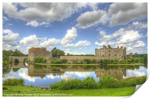 Leeds Castle Reflected Print by Chris Thaxter