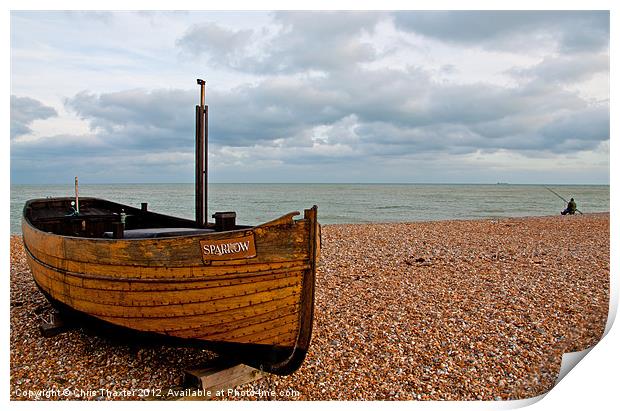 Dungeness Boat The Sparrow Print by Chris Thaxter