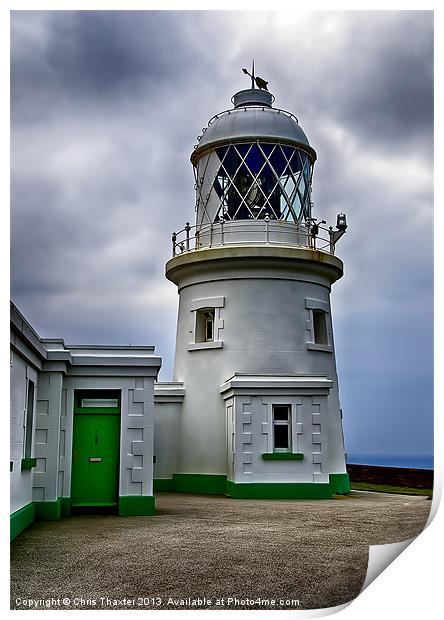Majestic Pendeen Lighthouse Print by Chris Thaxter