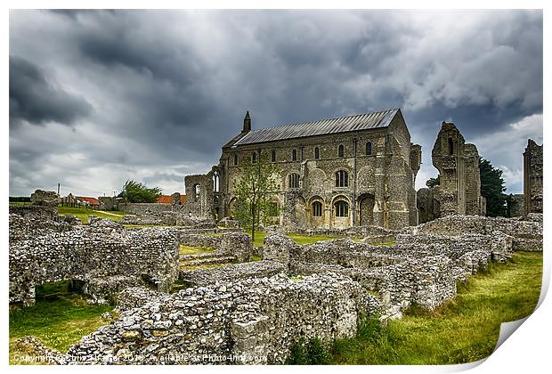 The Majestic Ruins of Binham Priory Print by Chris Thaxter
