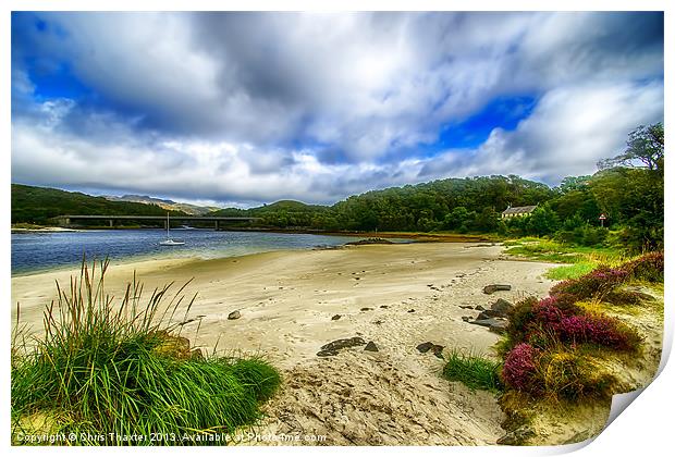 Serene Silver Sands Print by Chris Thaxter