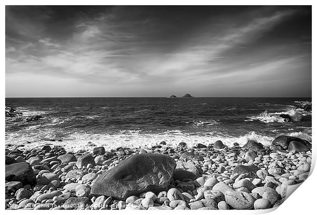 Rocky Shore Print by Chris Thaxter