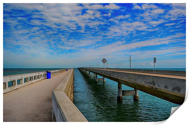 Overseas Highway Florida Keys Print by Chris Thaxter