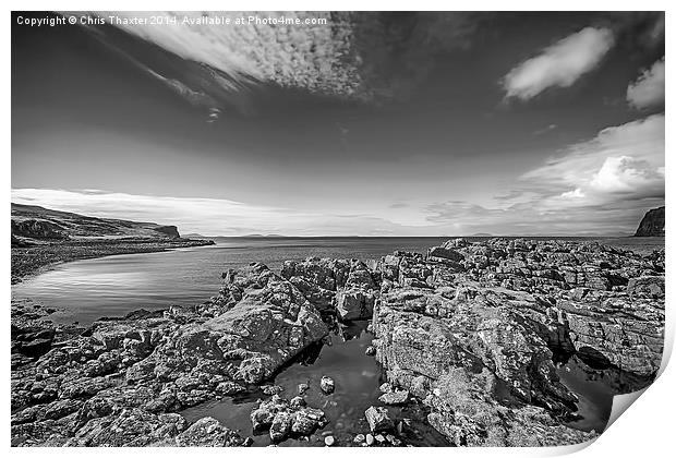 Rocky Beach 2 Milovaig Isle of Skye Print by Chris Thaxter
