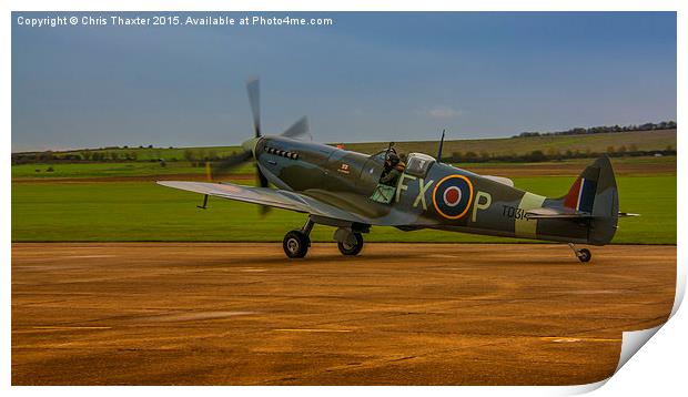  Spitfire HF Mk.IXe TD314 Print by Chris Thaxter