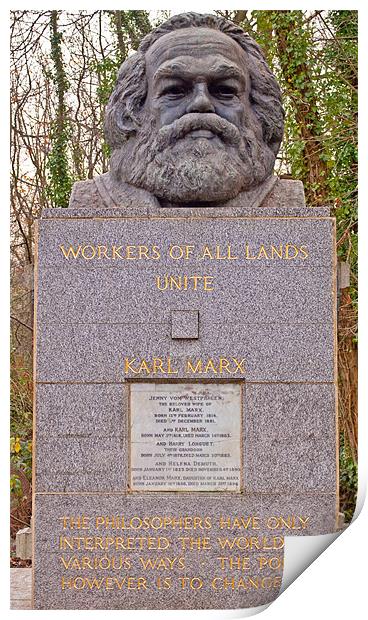 Tomb of Karl  Marx Print by Chris Thaxter