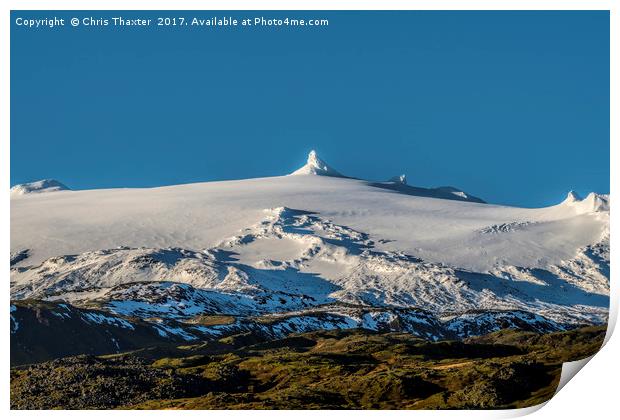 Snaefellsjokull volcano 3 Iceland Print by Chris Thaxter