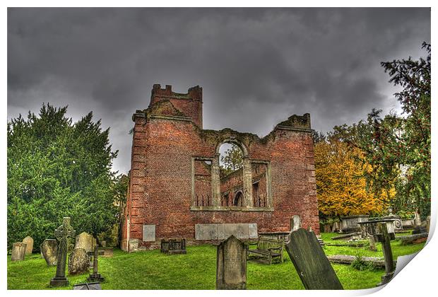 The Brick Church Ruins Stanmore Print by Chris Thaxter