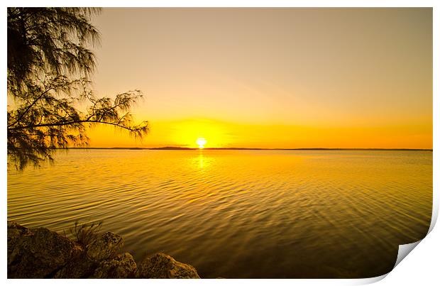 Majestic Sunrise Over Key Largo Print by Chris Thaxter