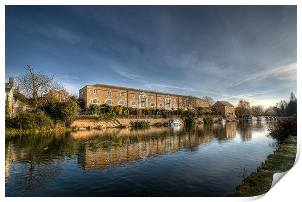 St Neots Riverside Print by Chris Thaxter