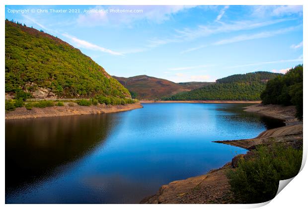 Low Levels Elan Valley Print by Chris Thaxter