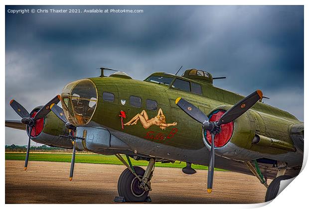 The Last Flying Fortress Print by Chris Thaxter