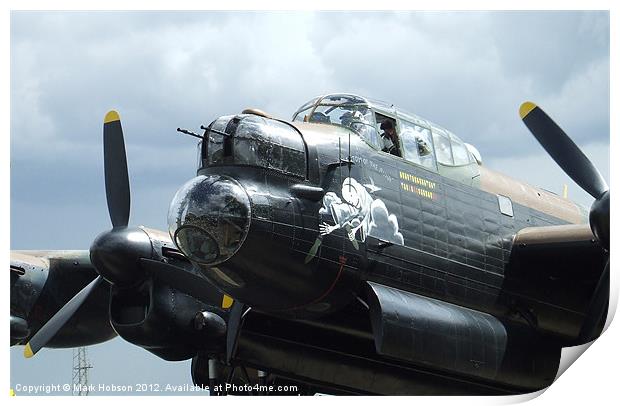 Lancaster bomber  EE139 Phantom of the Ruhr Print by Mark Hobson