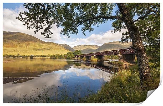 Railway Viaduct Over River Orchy Print by Bel Menpes