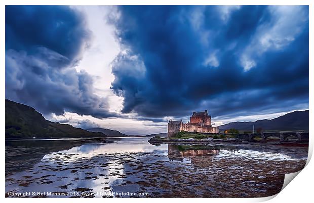 Stormy Skies Eilean Donan Castle Print by Bel Menpes