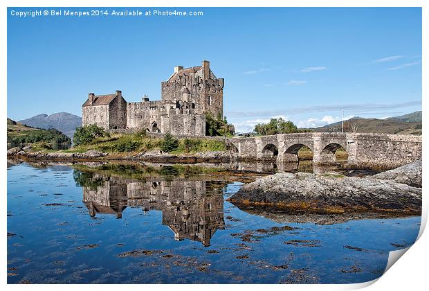 Eilean Donan Castle Reflections Print by Bel Menpes